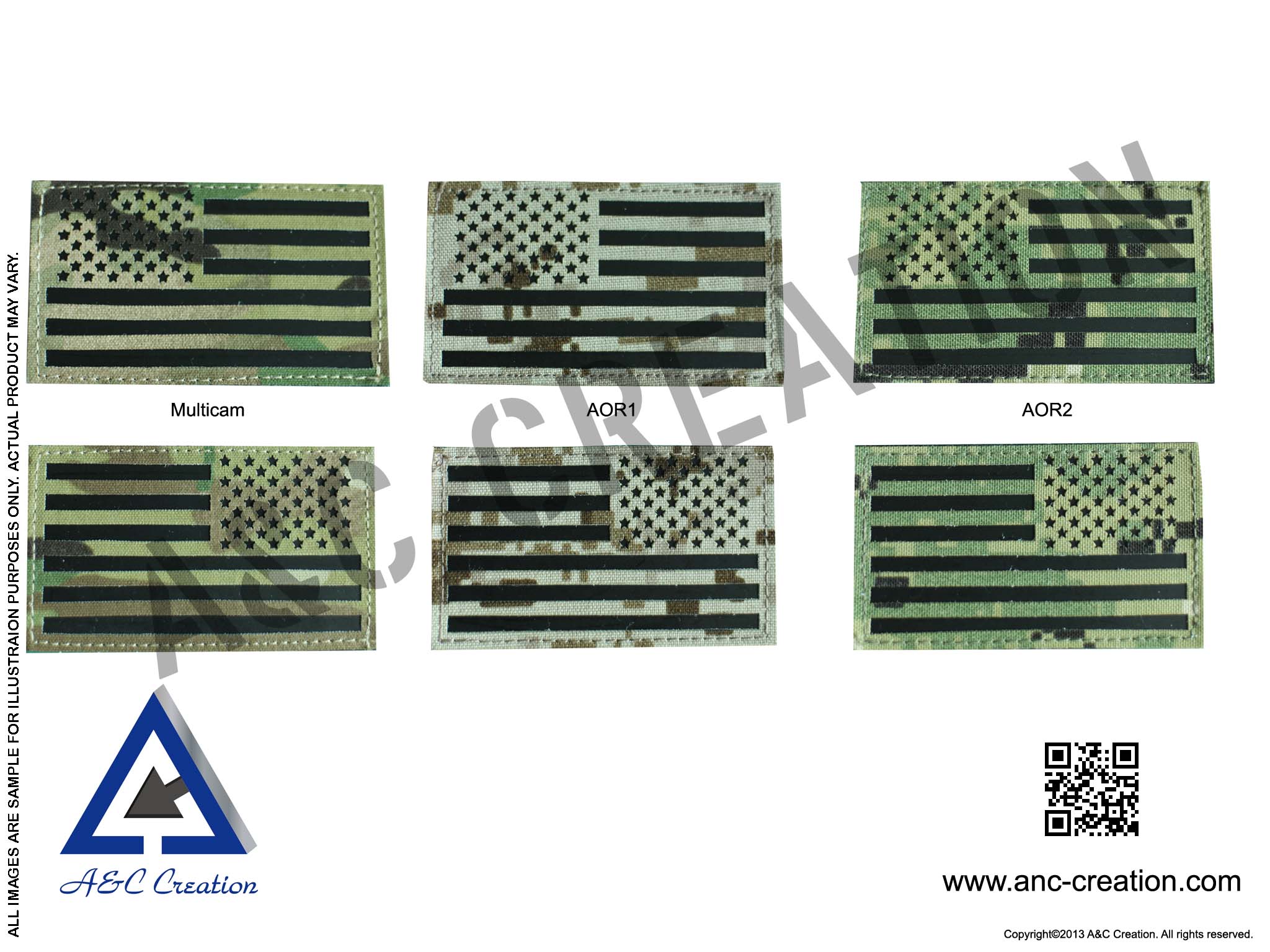 PM011Av-US IR (Infra Red) United States (US) Flag Patch