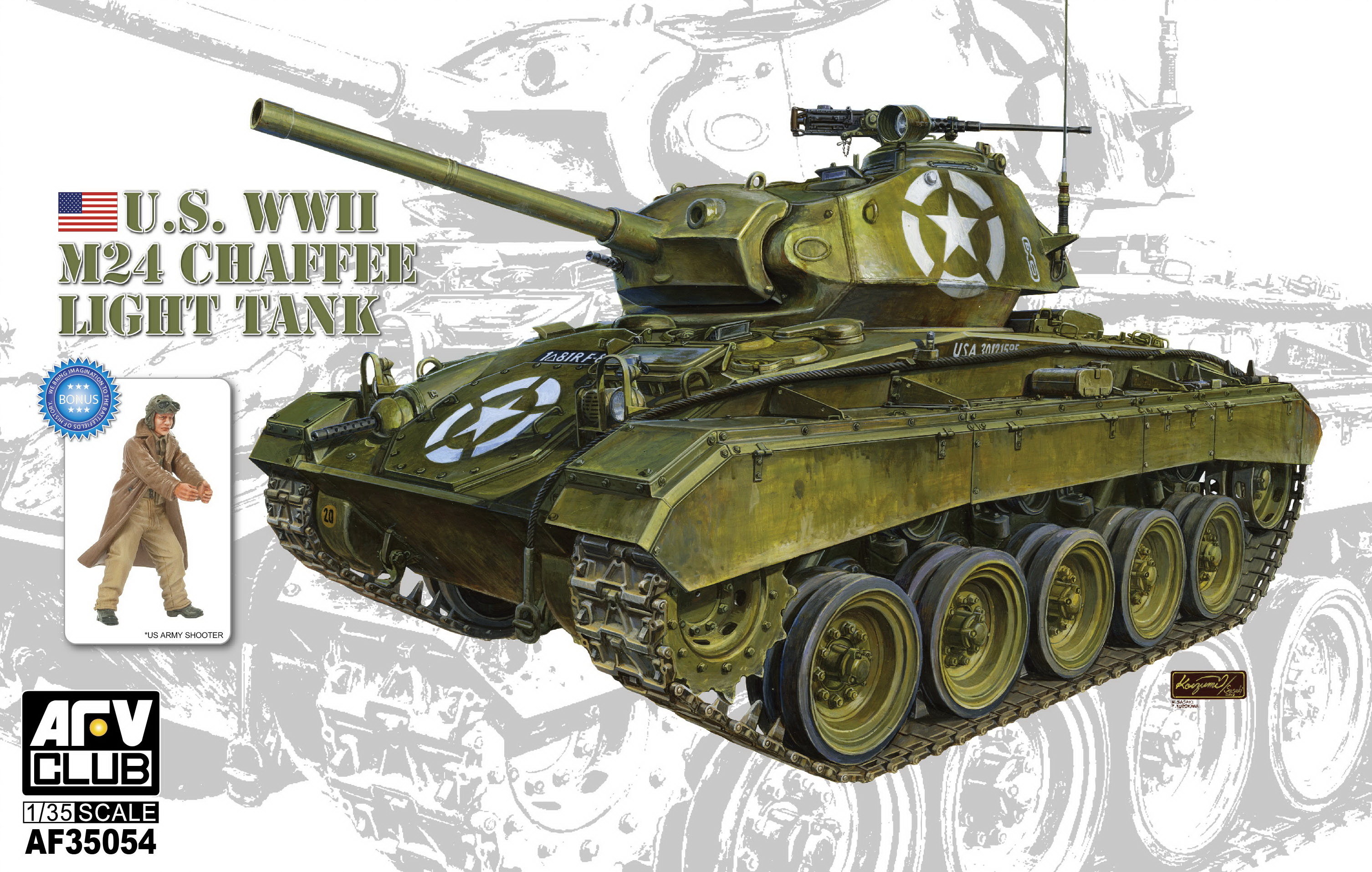 AF35054 M24 Chaffee Light Tank - U.S. WWII